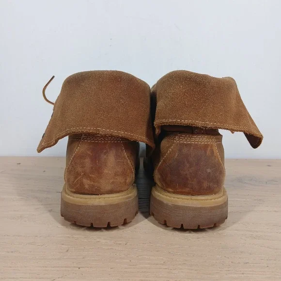 Timberland Boots Womens 8.5 Brown Leather Workwear Lug Sole Outdoor Heritage Pro - Picture 4 of 10